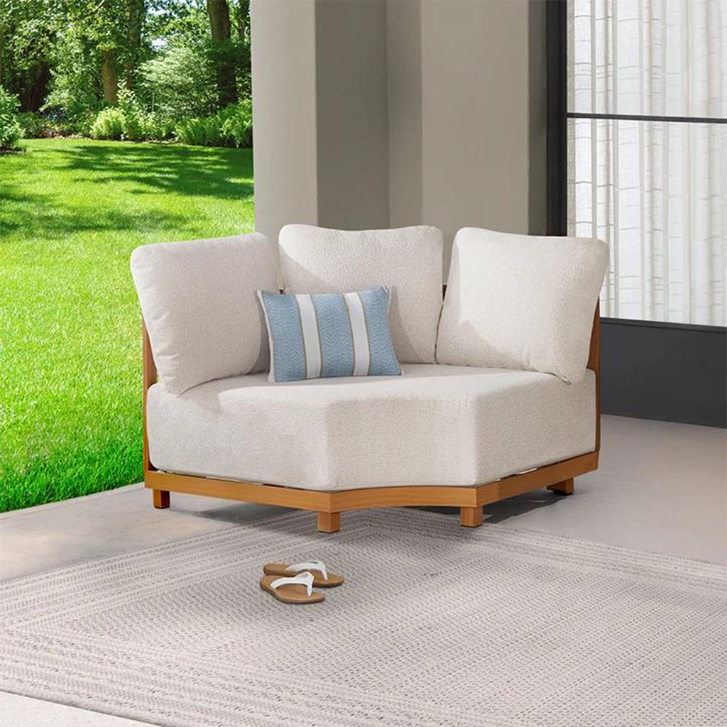 Velmora™ Juliet Outdoor Corner Chair with Patio Cover, Beige