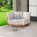 Velmora™ Juliet Outdoor Corner Chair with Patio Cover, Beige