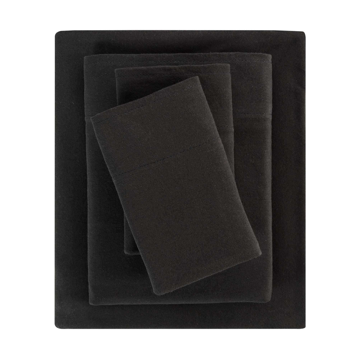 Velmora™ Cotton Rich Extra Soft Jersey Bed Sheet Set, Queen, Charcoal, 4 Pieces