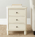 Velmora™ Joe Classic End Table with 3 Storage Drawers, French Grey
