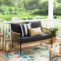 Velmora™ Lilah Outdoor Wicker Loveseat, Black