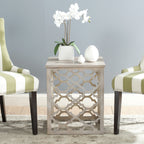 Velmora™ Lonny Geometric Nautical Wood End Table, Grey