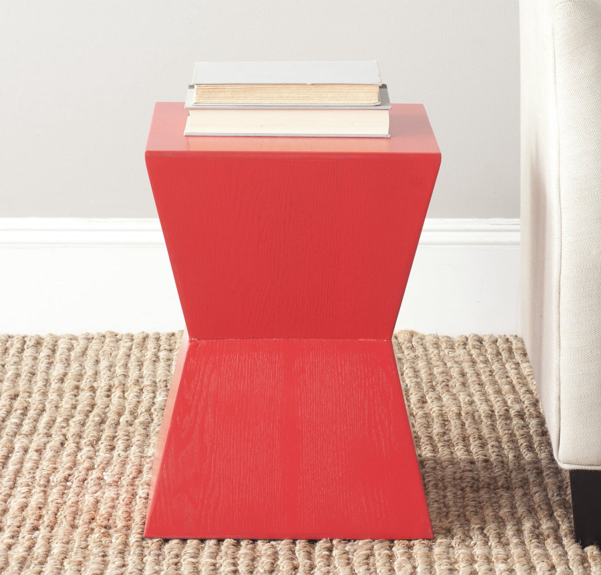 Velmora™ Lotem Solid Curved Square Top Accent Table, French Grey