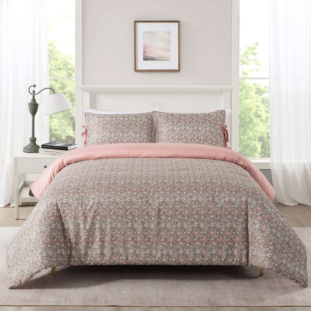Velmora™ Full/Queen Comforter Set, All-Season, 3-Piece, Pink