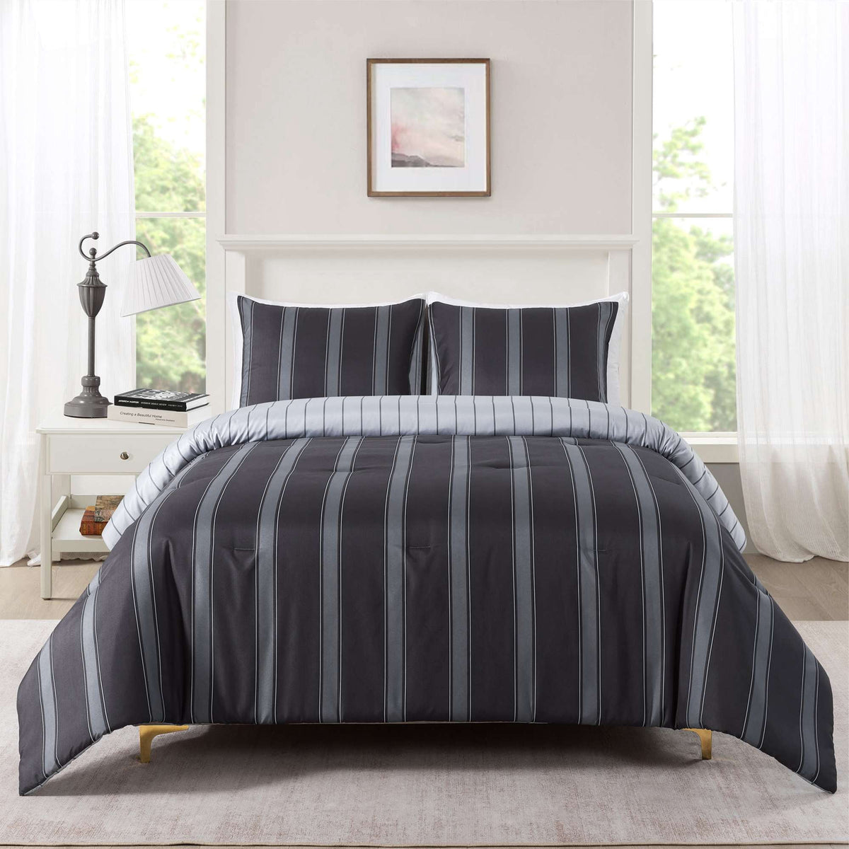 Velmora™ Full/Queen Comforter Set, All-Season, 3-Piece, Pink