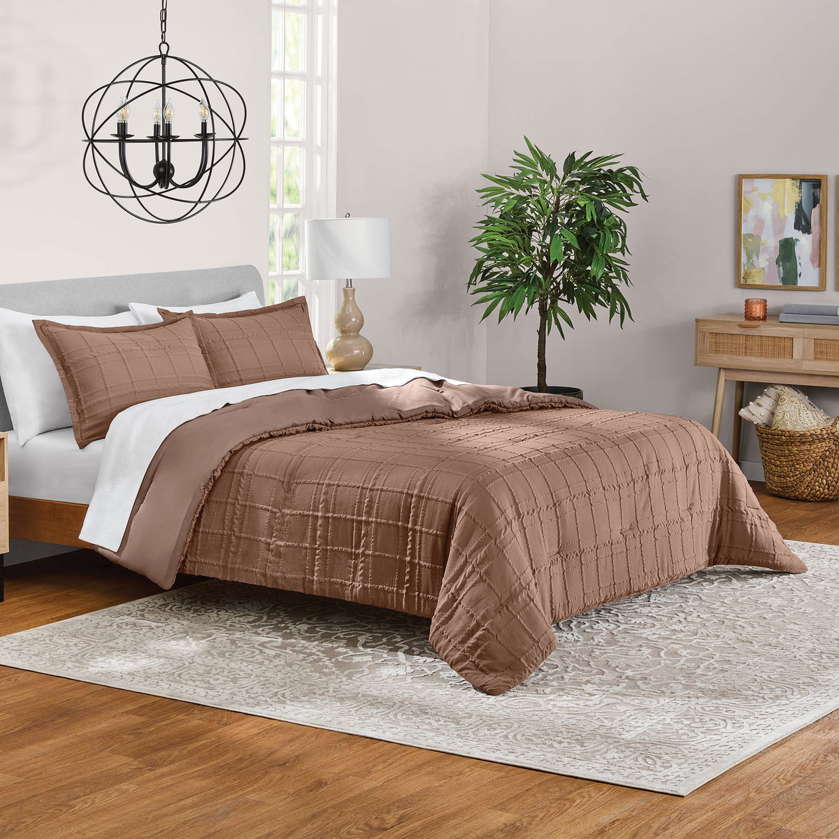 Velmora™ Full/Queen Comforter Set, All-Season, 3-Piece, Pink