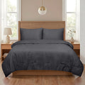Velmora™ 3-Piece Waffle Comforter Set with Matching Shams, Full/Queen, Vanilla Dream