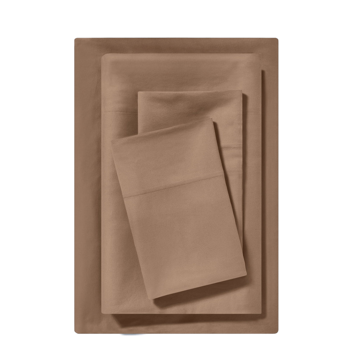 Velmora™ Dreamy Soft 4-Piece Bed Sheet Set, 100% Cotton, 220 Thread Count Brushed and Washed Sateen, Deep Pocket, Queen, Bay Leaf