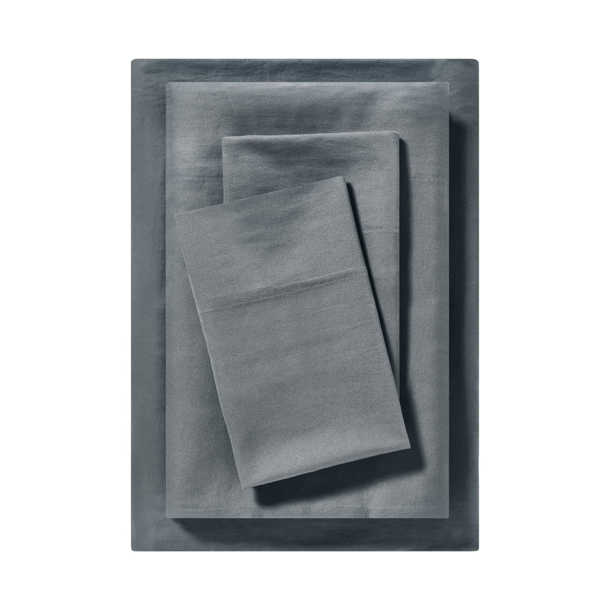 Velmora™ Dreamy Soft 4-Piece Bed Sheet Set, 100% Cotton, 220 Thread Count Brushed and Washed Sateen, Deep Pocket, Queen, Bay Leaf