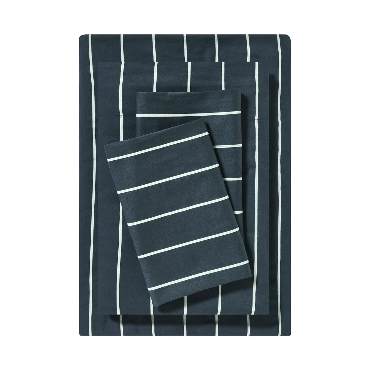 Velmora™ Dreamy Soft 4-Piece Bed Sheet Set, 100% Cotton, 220 Thread Count Brushed and Washed Sateen, Deep Pocket, Queen, Bay Leaf