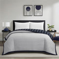 Velmora™ Pink Striped Reversible Quilt, Full/Queen, 86" x 90"