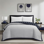 Velmora™ Pink Striped Reversible Quilt, Full/Queen, 86" x 90"