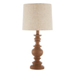Velmora™ Resin Table Lamp with Linen Shade, Brown, 18.75 in