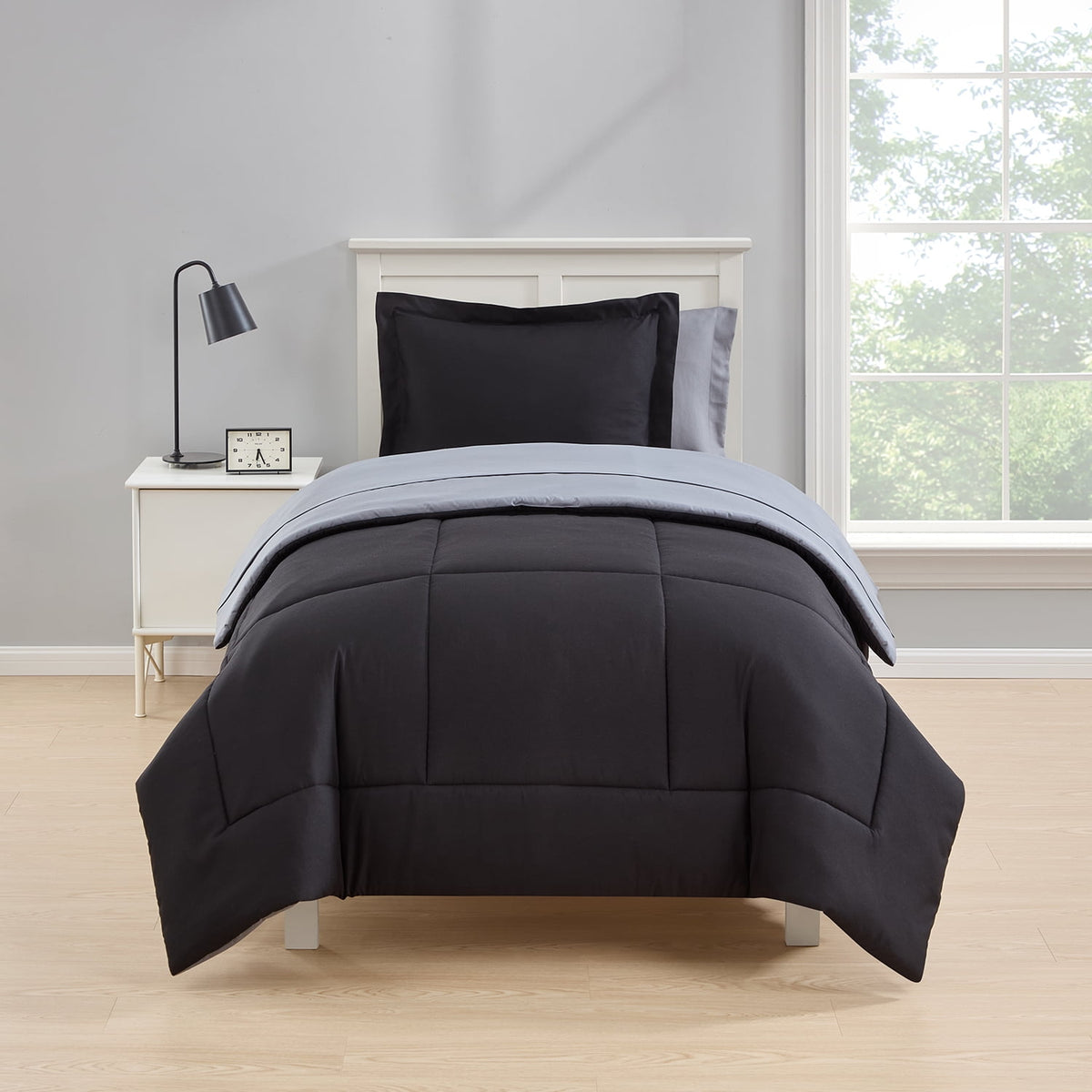 Velmora™ Bed in a Bag Bedding Set, 7 Piece, King, Beige Stripe