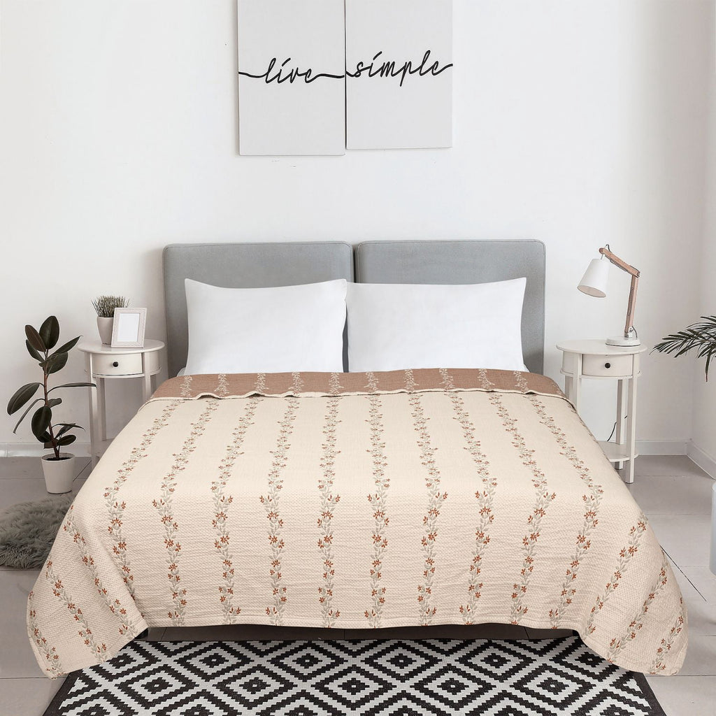 Velmora™ Heritage Floral Quilt, Terracotta Vines, Full/Queen