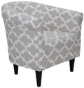 Velmora™ Microfiber Bucket Accent Chair, Fynn Gray