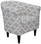 Velmora™ Microfiber Bucket Accent Chair, Fynn Gray