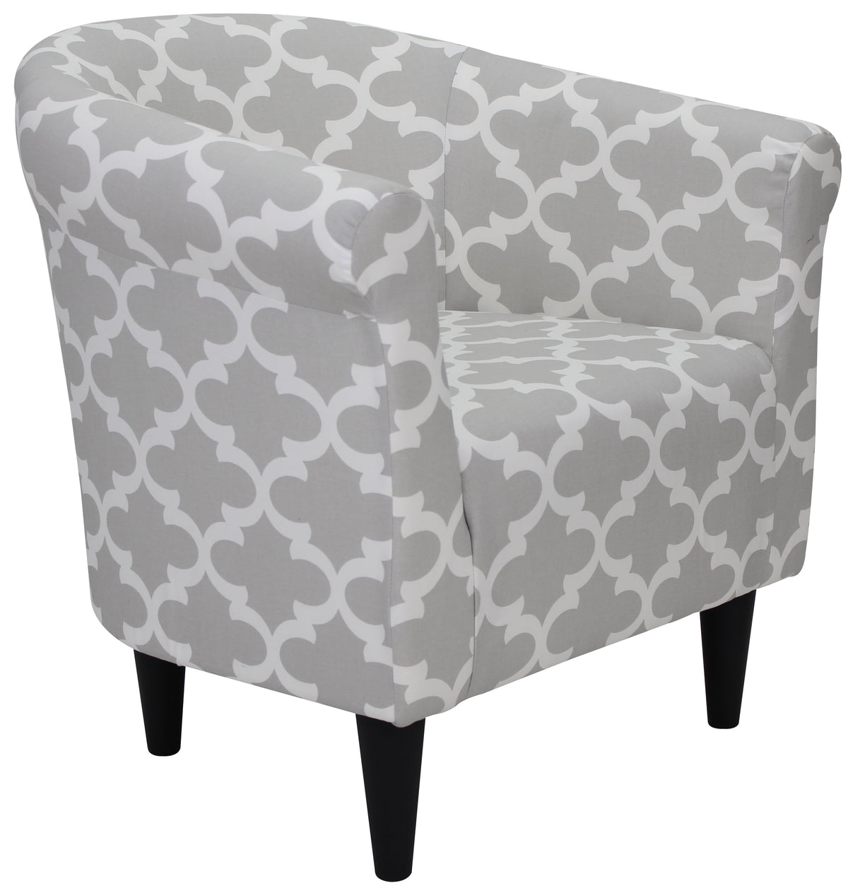 Velmora™ Microfiber Bucket Accent Chair, Fynn Gray
