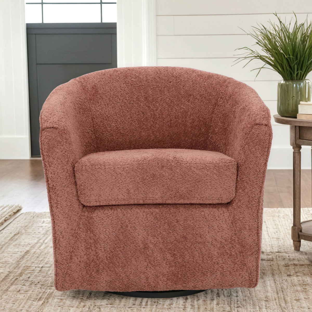 Velmora™ Miles Swivel Accent Chair, Merrimac Terracotta