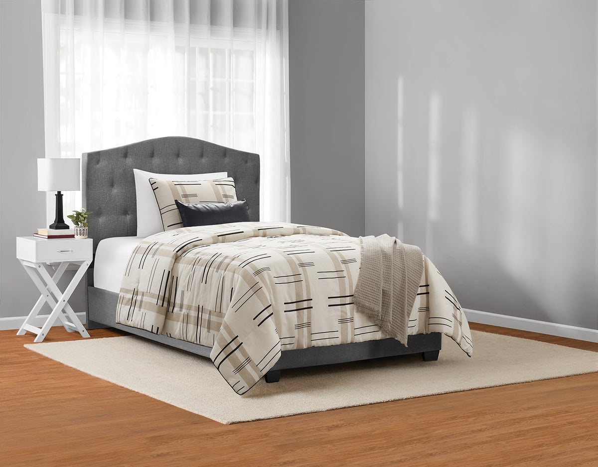 Velmora™ King Comforter Set, 5-Piece, All-Season, Black Cozy Plush