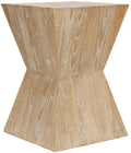 Velmora™ Natak Nautical Straight Curved Oak Side Table, Pickled Oak