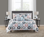 Velmora™ Reversible Marble Diamond 10-Piece Bed in a Bag Bedding Set, Queen