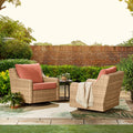Velmora™ River Oaks Outdoor Swivel Gliders with Patio Covers, Set of 2, Red