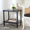 Velmora™ Rafiki Solid Rustic Rectangle Accent Table, Black