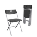 Velmora™ Resin Seat & Back Folding Chair, Black, 4-Pack