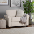Velmora™ Rolled Arm Storage Accent Chair, Cream