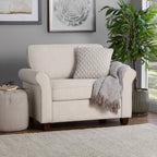 Velmora™ Rolled Arm Storage Accent Chair, Cream