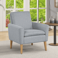 Velmora™ Round Arm Accent Chair, Ivory Linen