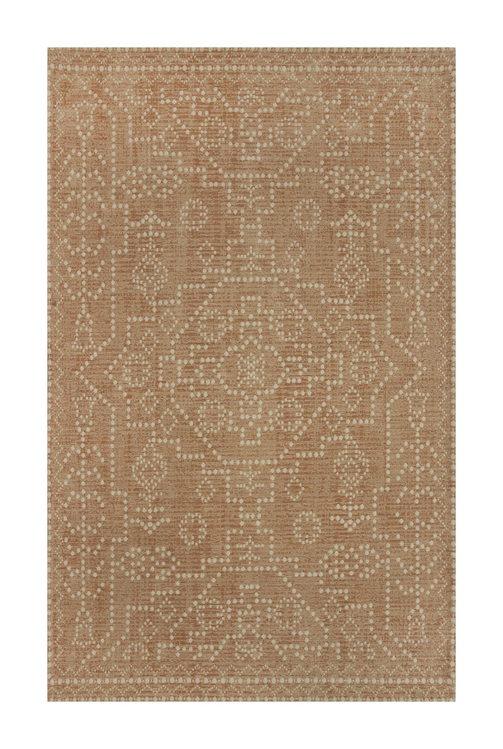 Velmora™ Rust Tapestry Dot Medallion Indoor Area Rug, 8 ft 9 in x 12 ft