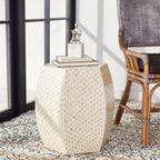 Velmora™ Rylie Abstract Hexagon Accent Table, White