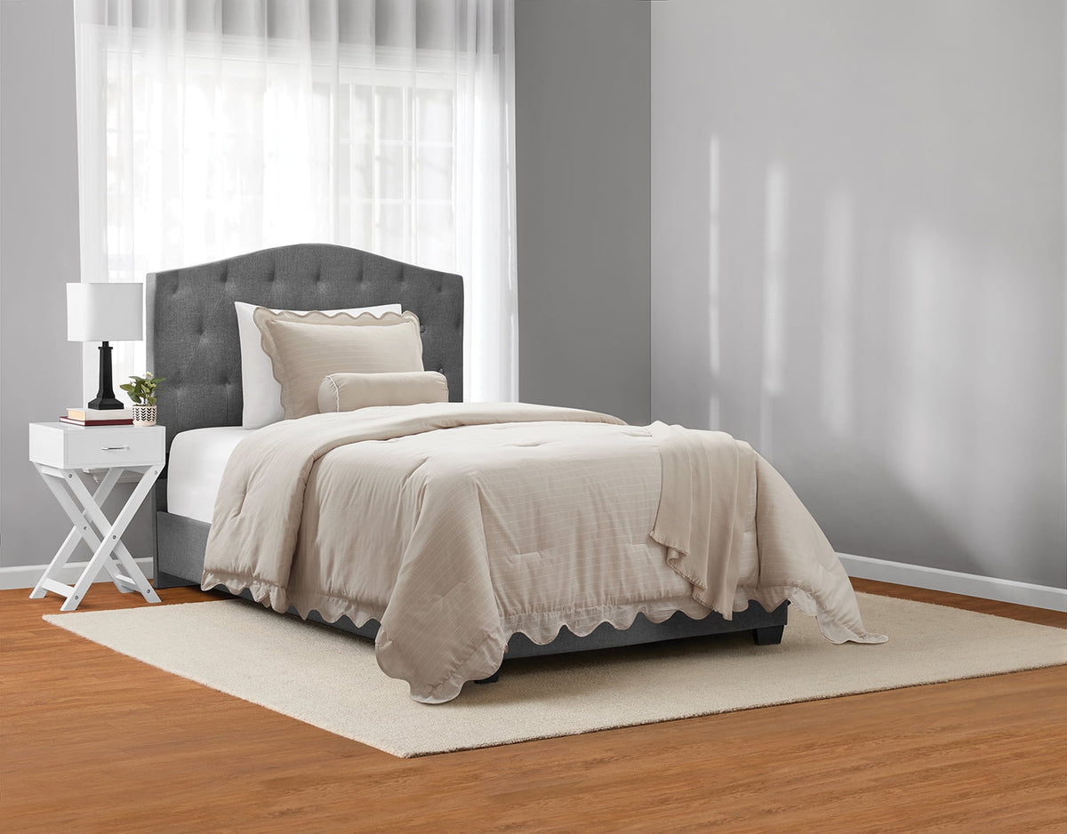 Velmora™ King Comforter Set, 5-Piece, All-Season, Black Cozy Plush
