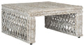 Velmora™ Shila Nautical Wicker Coffee Table, White Wash