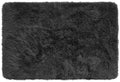 Velmora™ Black Fluffy Shag Faux Fur Area Rug, 36 in x 56 in