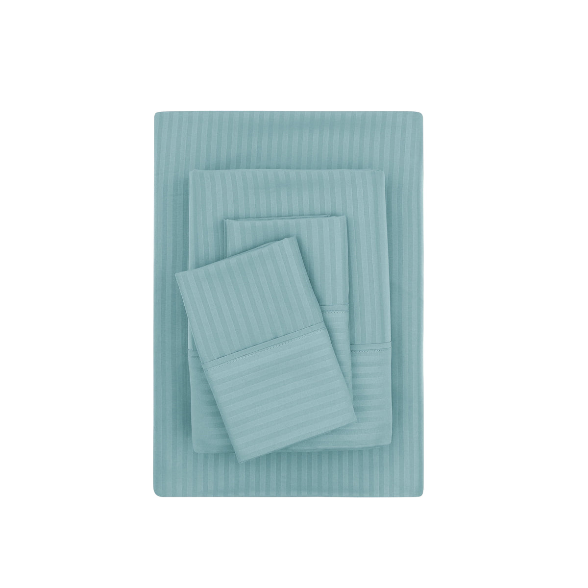 Velmora™ Super Soft Brushed Microfiber Bed Sheet Set, Blue Cove, King, 4 Piece