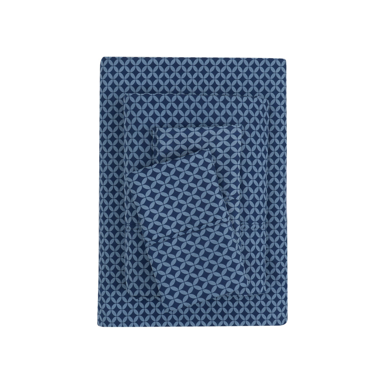Velmora™ Super Soft Brushed Microfiber Bed Sheet Set, Blue Cove, King, 4 Piece