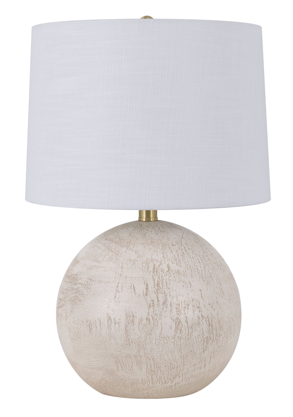 Velmora™ 20 in White Ball Table Lamp with White Shade