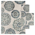 Velmora™ Teal Medallion 3 Piece Indoor Area Rug Set