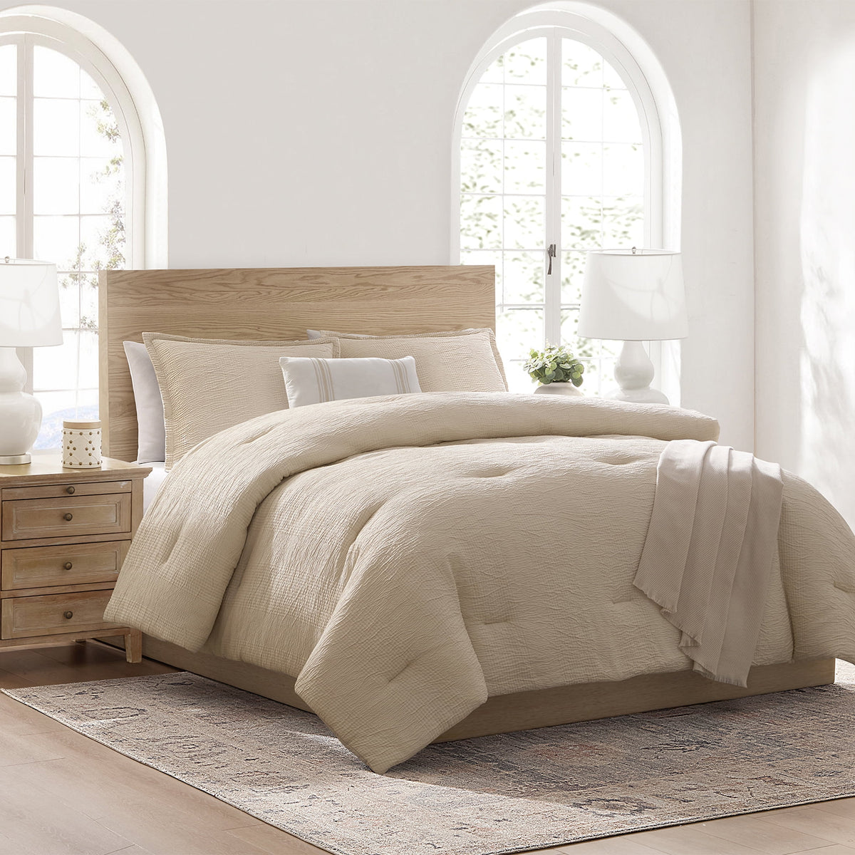 Velmora™ King Comforter Set, 5-Piece, All-Season, Black Cozy Plush