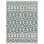 Velmora™ Traditional Blue Diamond High Low Loop Indoor Area Rug, 4' x 5'4"