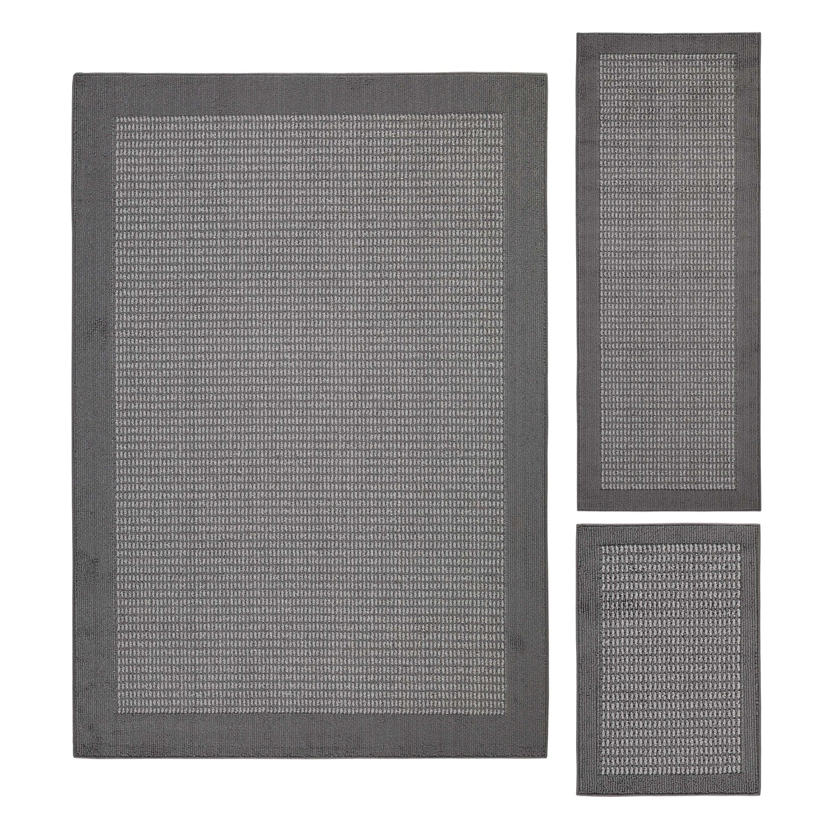 Velmora™ Faux Sisal Red Border Indoor Area Rug Set, 3 Piece