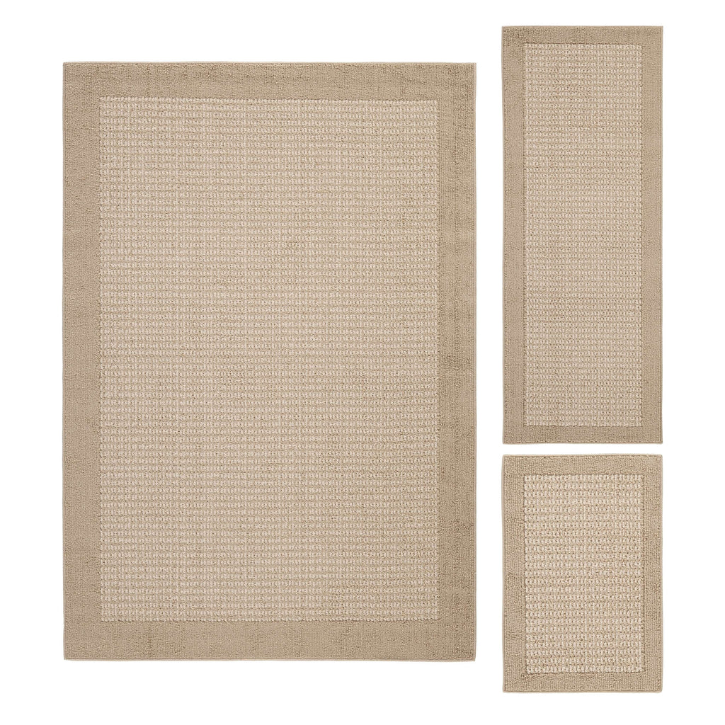Velmora™ Faux Sisal Red Border Indoor Area Rug Set, 3 Piece