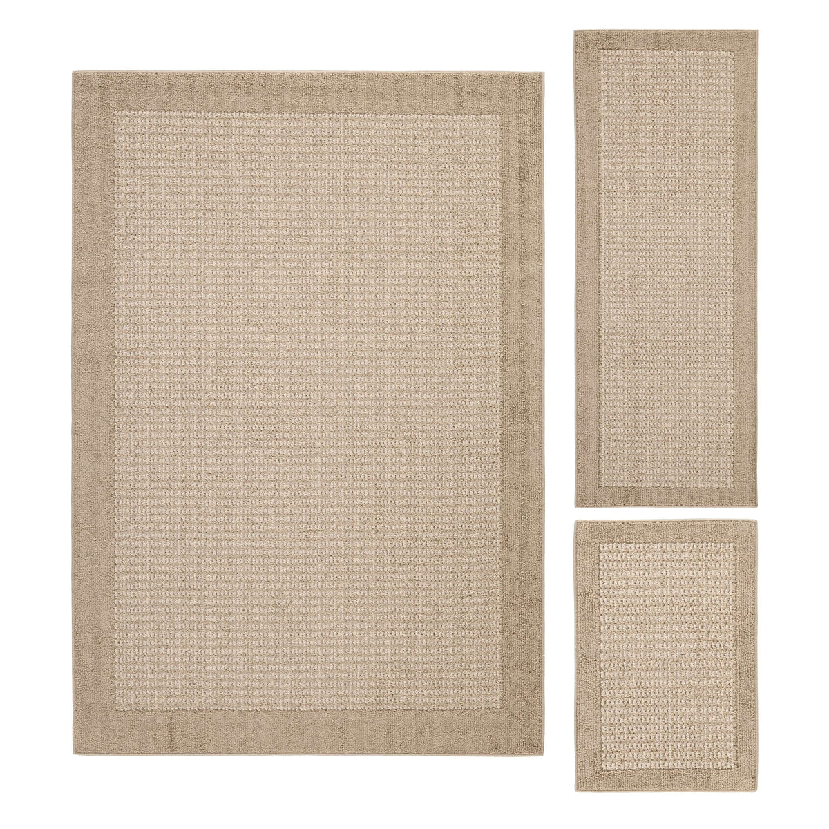 Velmora™ Faux Sisal Red Border Indoor Area Rug Set, 3 Piece