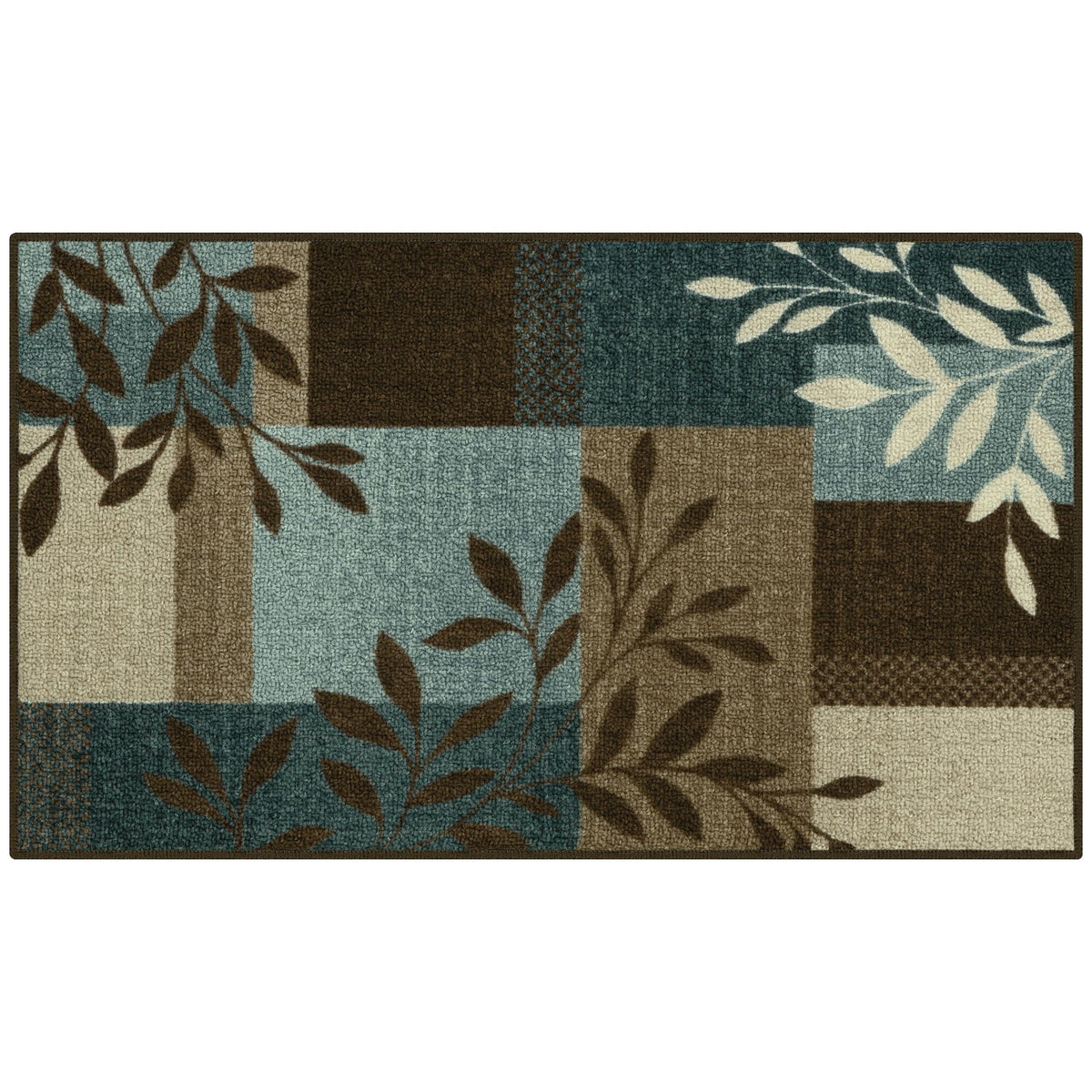 Velmora™ Traditional Leaf Block Multicolor Indoor Area Rug, 5' x 7'