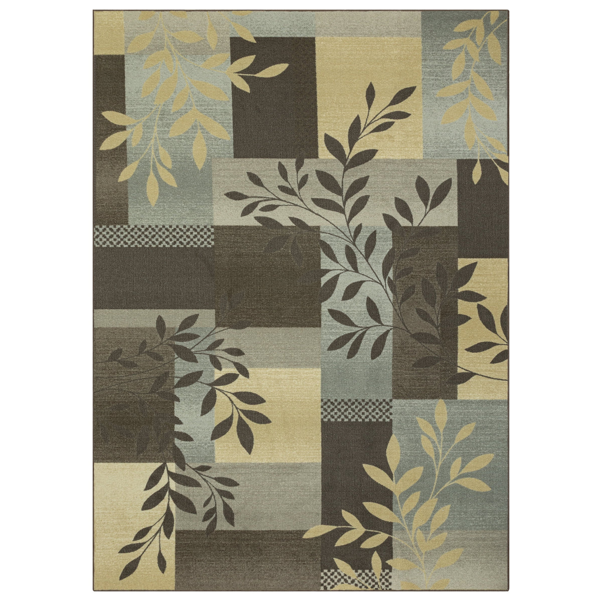 Velmora™ Traditional Leaf Block Multicolor Indoor Area Rug, 5' x 7'