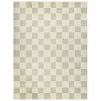 Velmora™ Indoor Area Rug, Transitional Check Ivory Tan, 5 ft 3 in x 7 ft