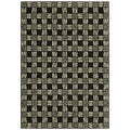 Velmora™ Transitional Grid Plaid Black Indoor Area Rug, 5 ft x 7 ft